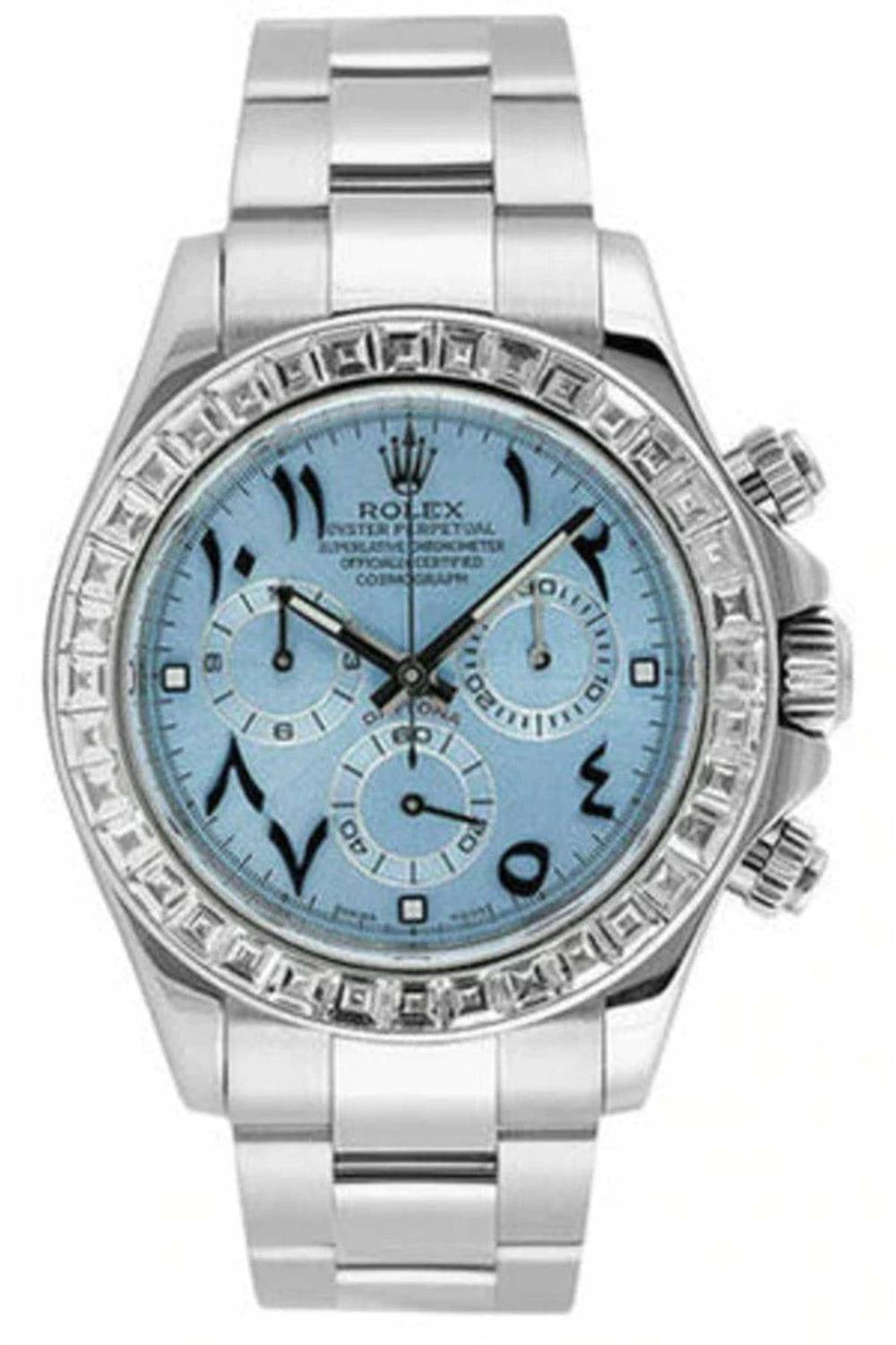 rolex daytona ice blue arabic dial 16509