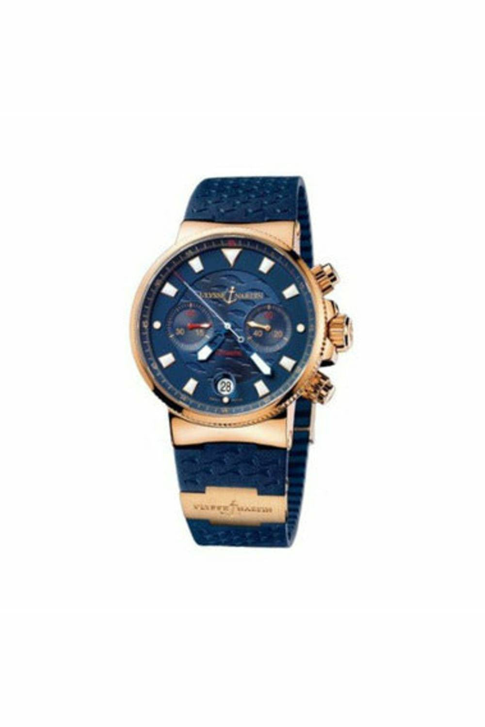 ulysse nardin blue seal 18kt rose gold 41mm men's watch