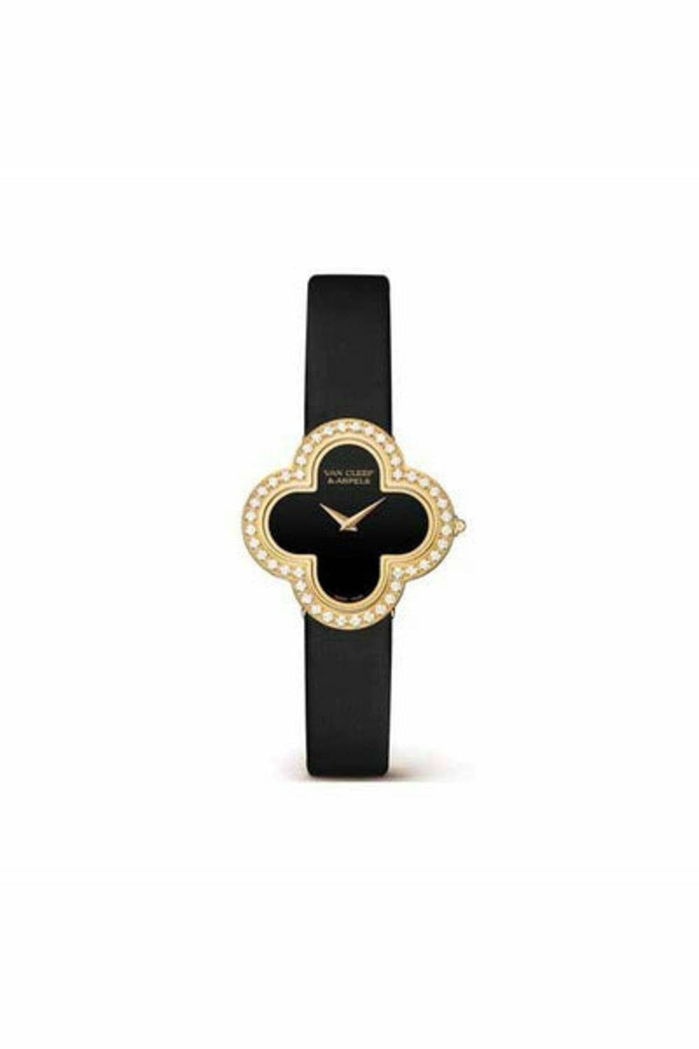van cleef and arpels medium model 18k yellow gold ladies watch