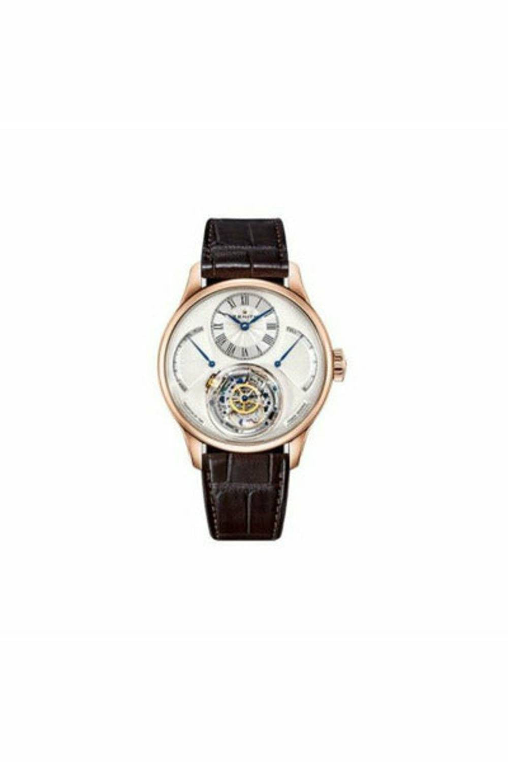 zenith christophe colomb 18kt rose gold 45mm men's watch