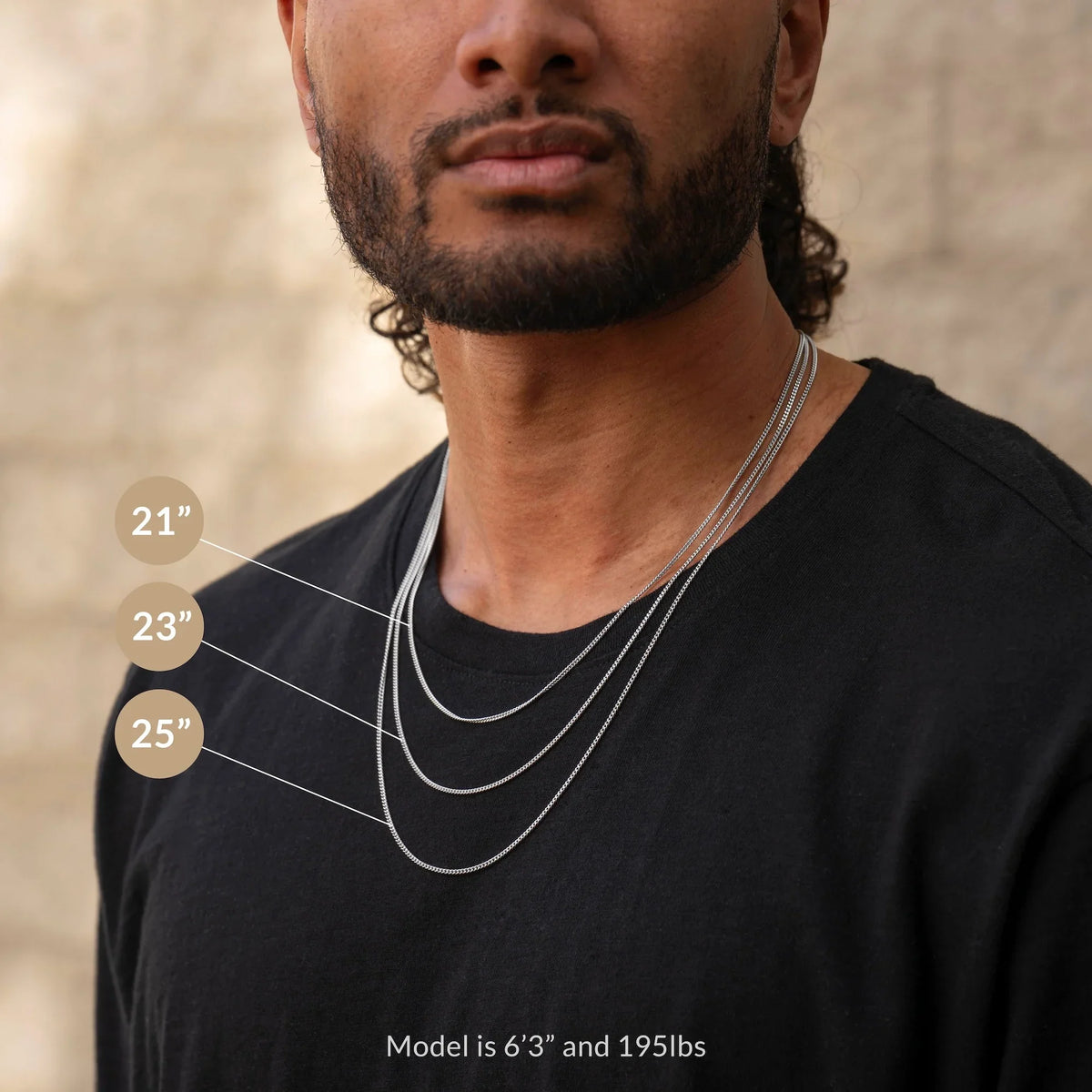 Birthstone Tag Necklace - Stealth