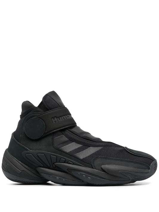 adidas X Pharrell Williams Triple Black High-Top Sneakers