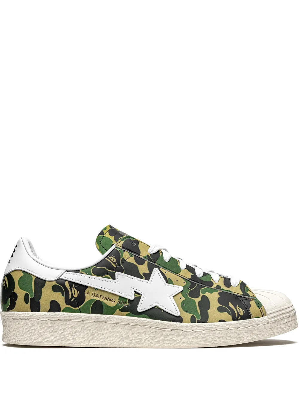 adidas X Bape Superstar Green Camo Sneakers