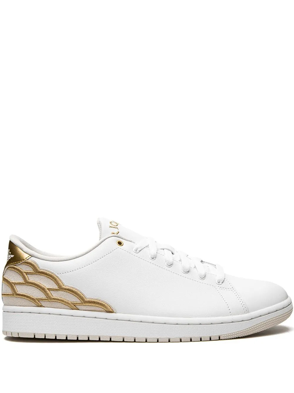 Air Jordan 1 Centre Court White/Metallic Gold/Light Ore Sneakers