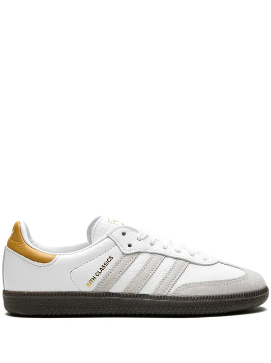 adidas X Kith Samba ?hite/Grey/Gold?Sneakers