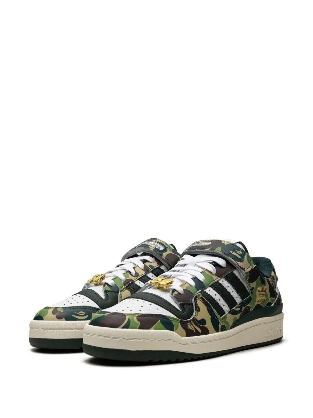 adidas X Bape Forum 84 Low 30Th Anniversary Green Camo Sneakers