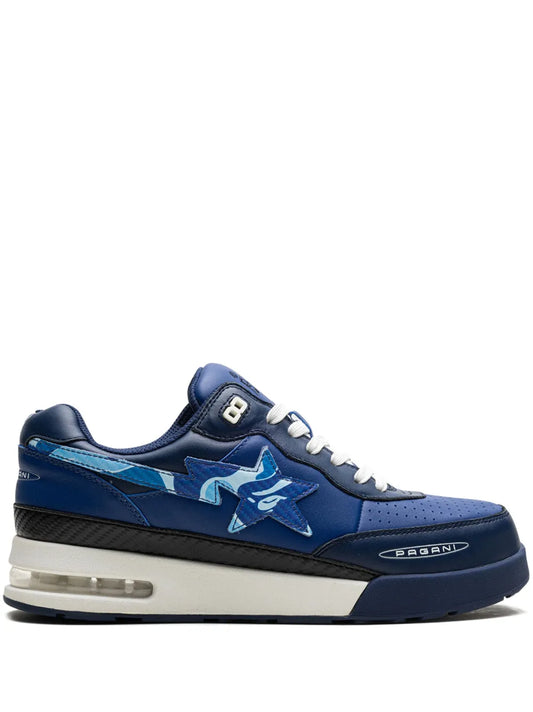 A Bathing Ape?X Pagani Roadsta Navy Abc Camo Sneakers