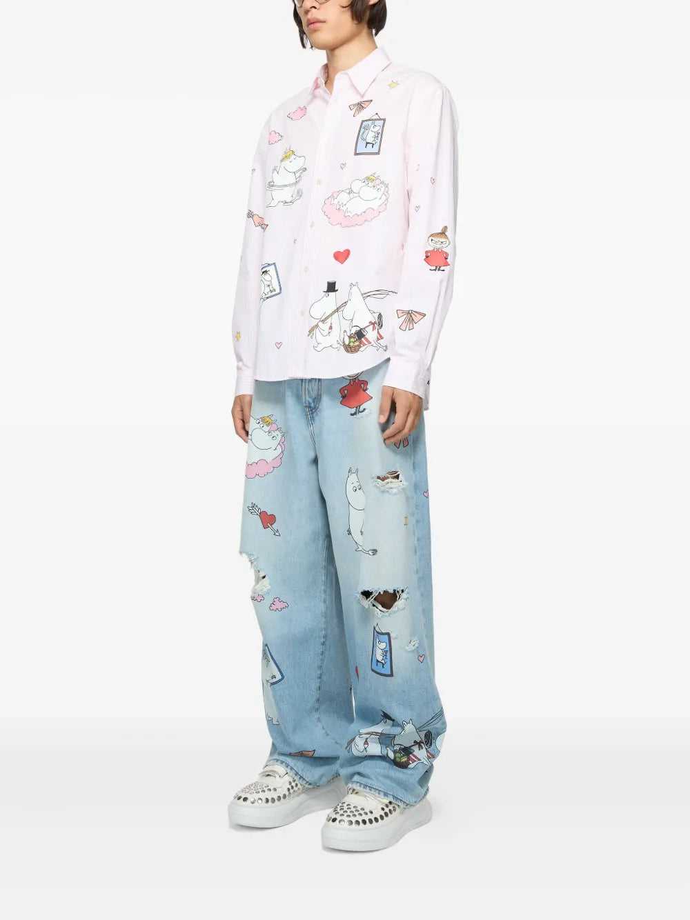 Acne Studios Touch-Strap Platform Sneakers