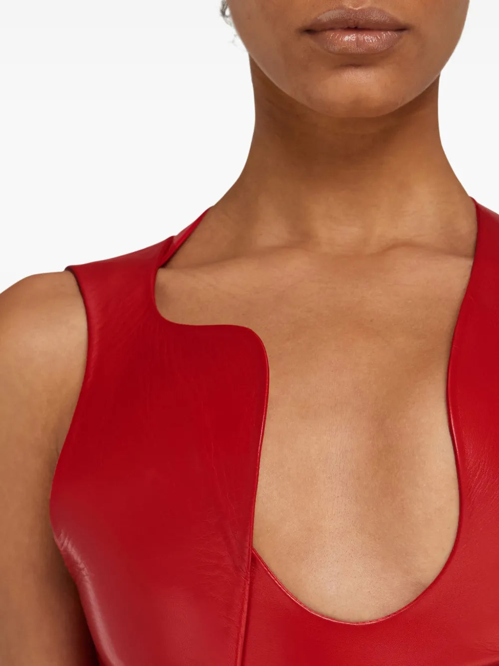 Ferragamo Leather Mini Dress