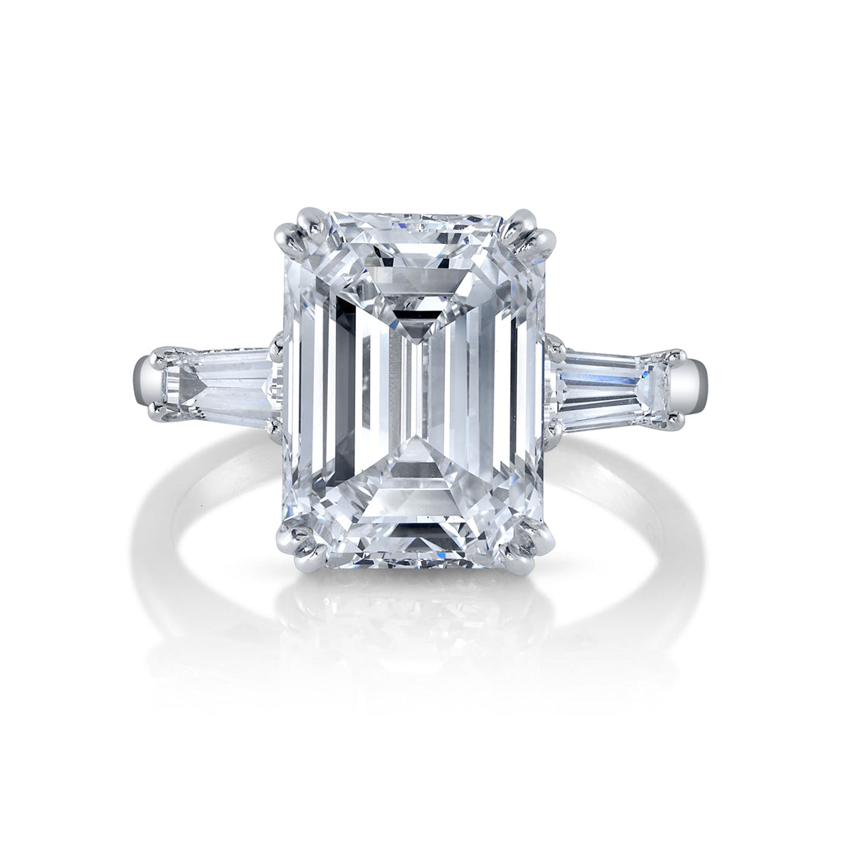 Three Stone Engagement Ring in Platinum