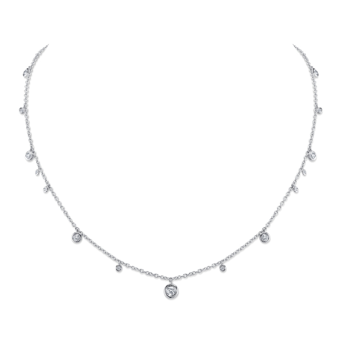 deBoulle Collection Bezel Set Diamond Necklace