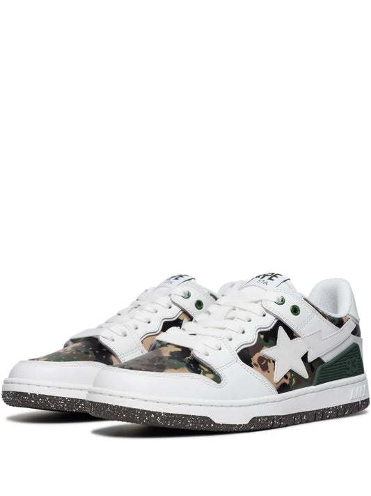 A Bathing Ape?Sk8 Sta #2 Camouflage-Panel Sneakers
