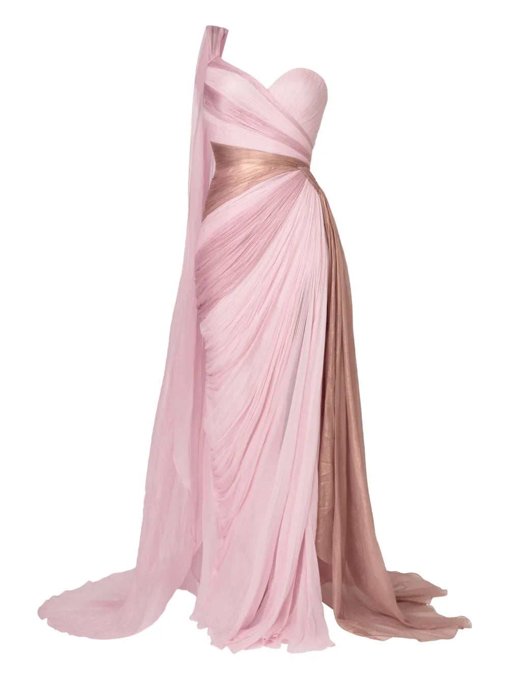 Iris Serban Alexa Draped One-Shoulder Gown