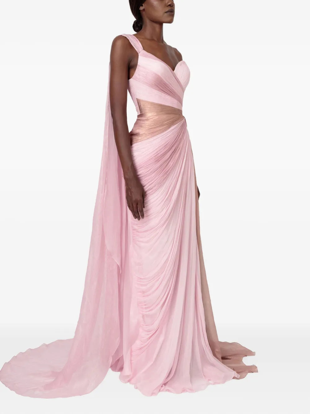 Iris Serban Alexa Draped One-Shoulder Gown