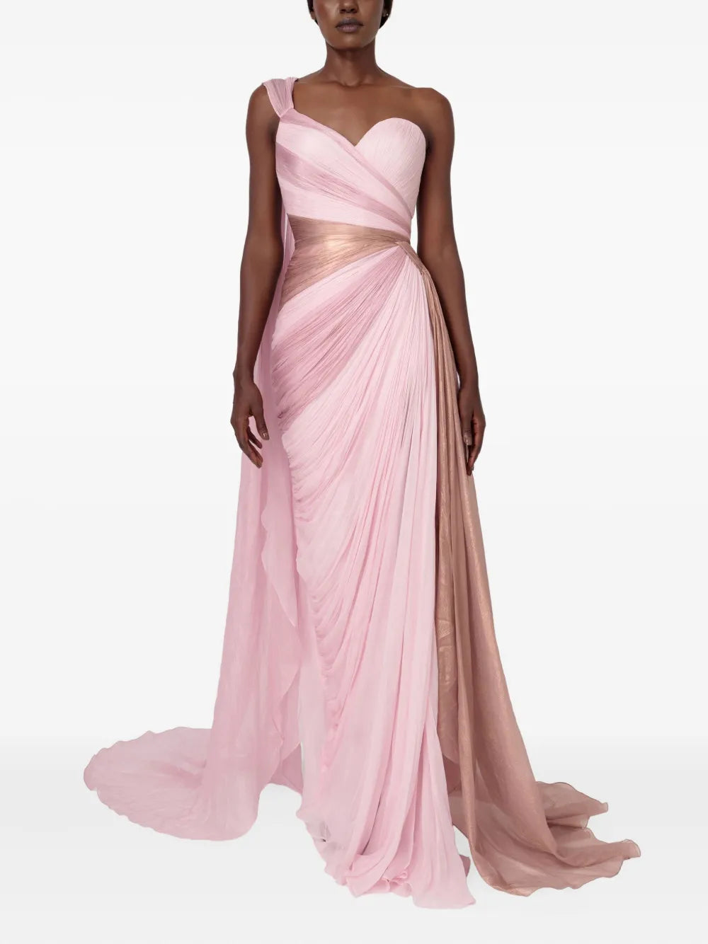 Iris Serban Alexa Draped One-Shoulder Gown
