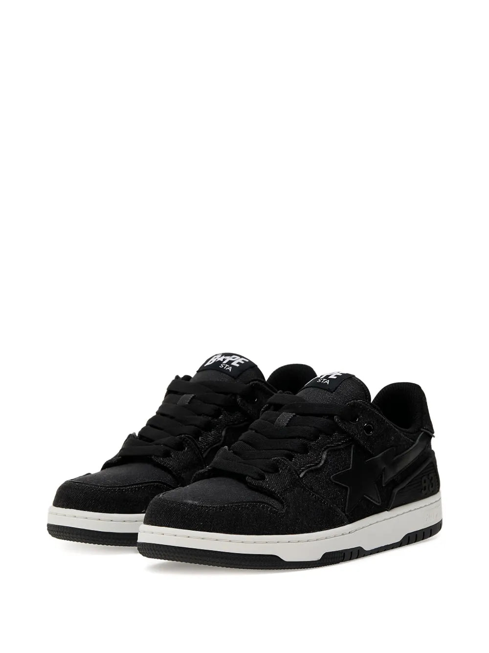 A Bathing Ape?Star-Embellished Denim Trainers