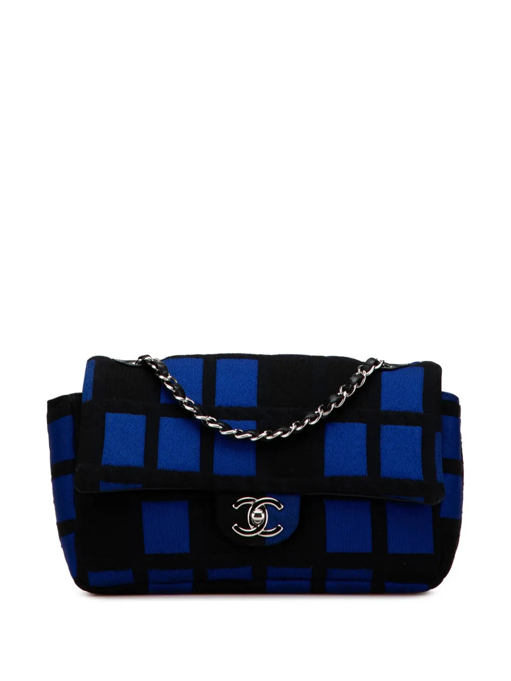 Pre-OwnedCHANEL Pre-Owned2013-2014 Medium Jersey Grid Single Flap shoulder bag
