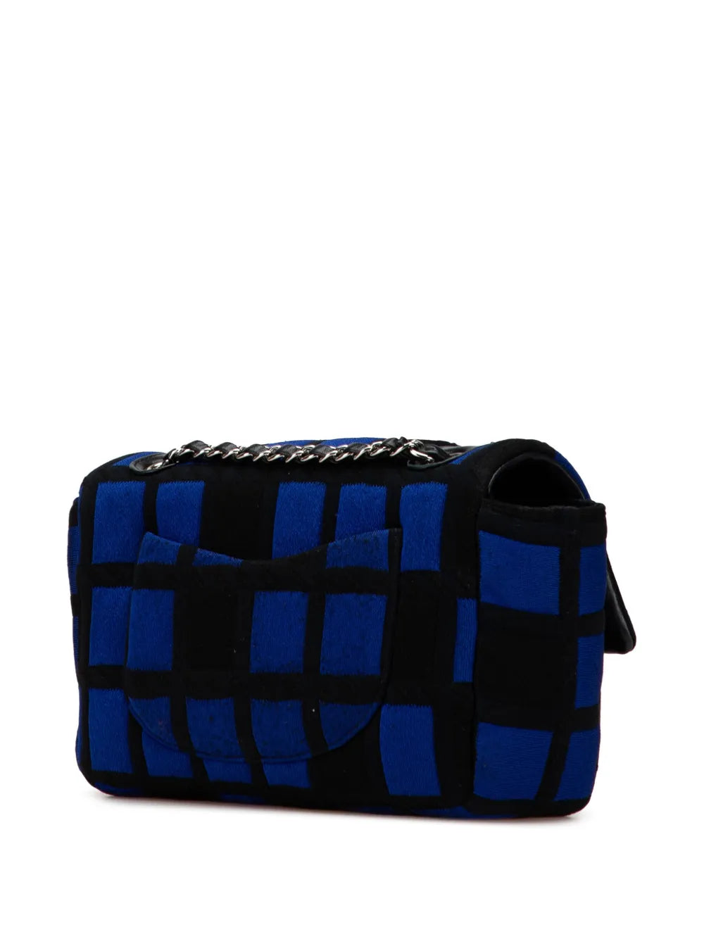 Pre-OwnedCHANEL Pre-Owned2013-2014 Medium Jersey Grid Single Flap shoulder bag