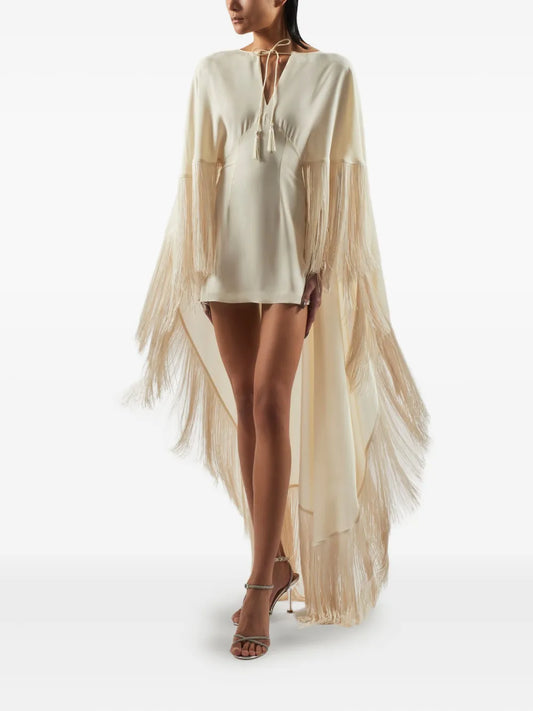 Taller Marmo 1970 Fringe-Trim Mini Dress