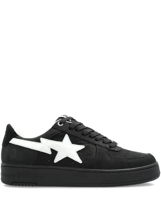 A Bathing Ape?Sk8 Sta 3 Star-Embellished Leather Sneakers