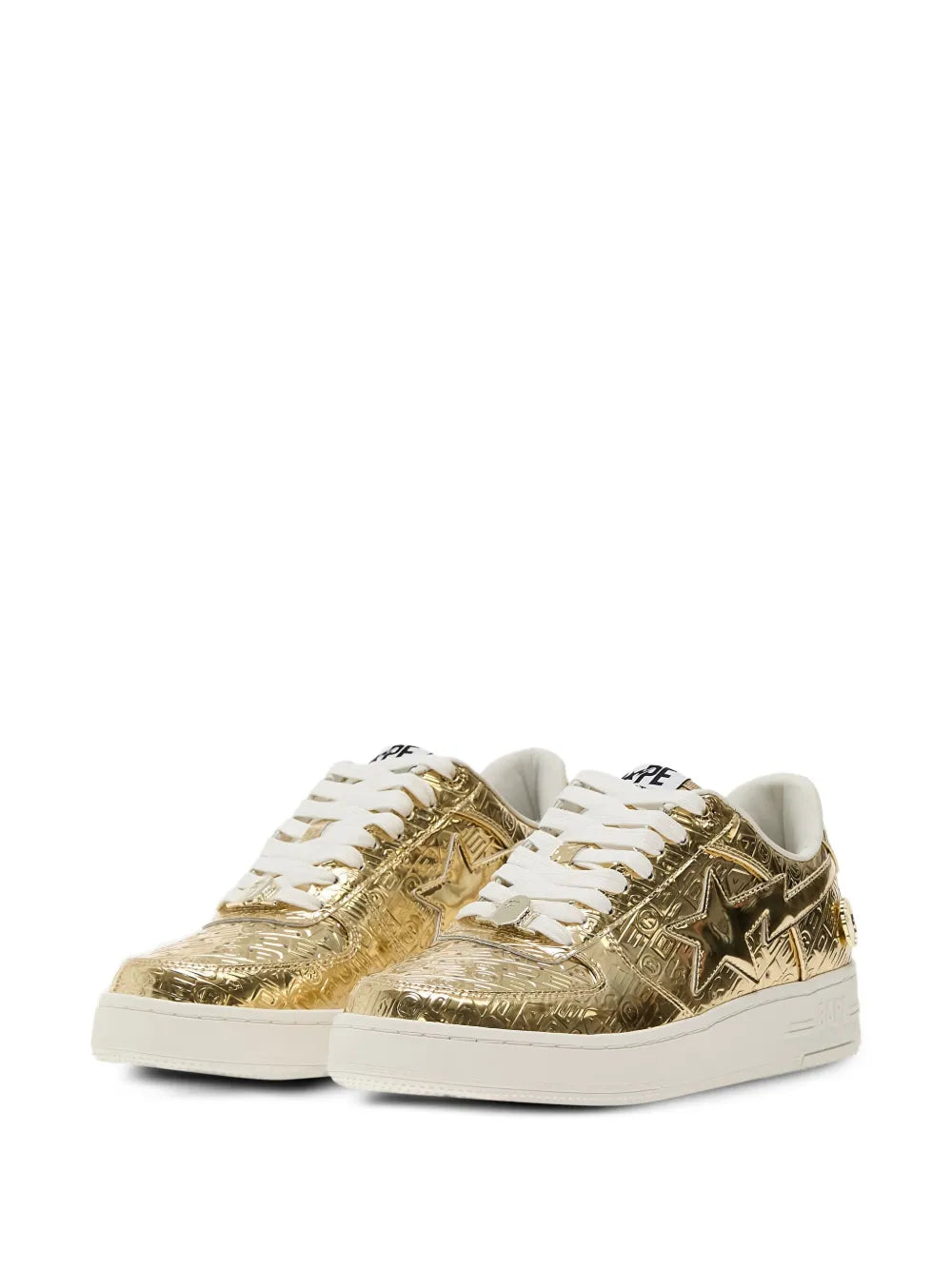 A Bathing Ape?Bape Sta 5 Metallic Sneakers