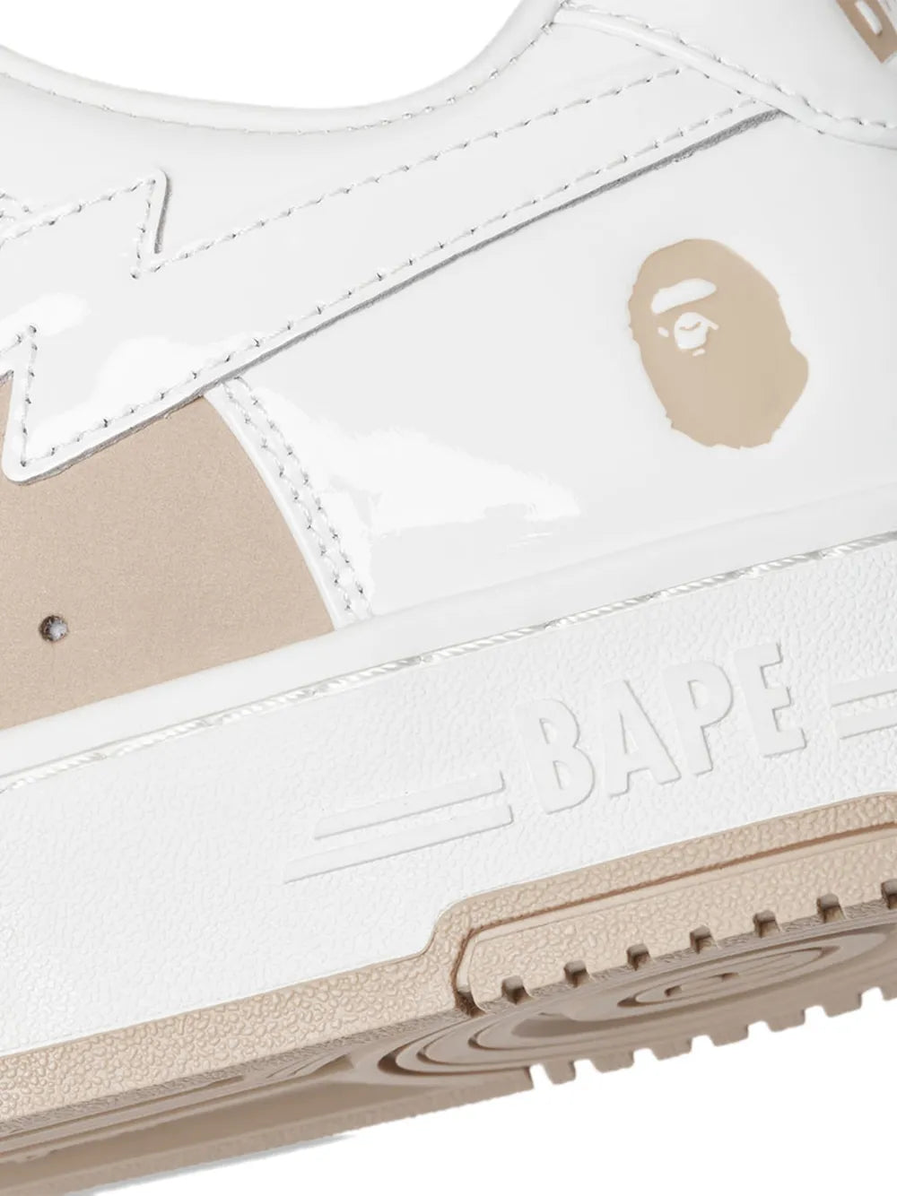 A Bathing Ape?Star-Patch Leather Sneakers