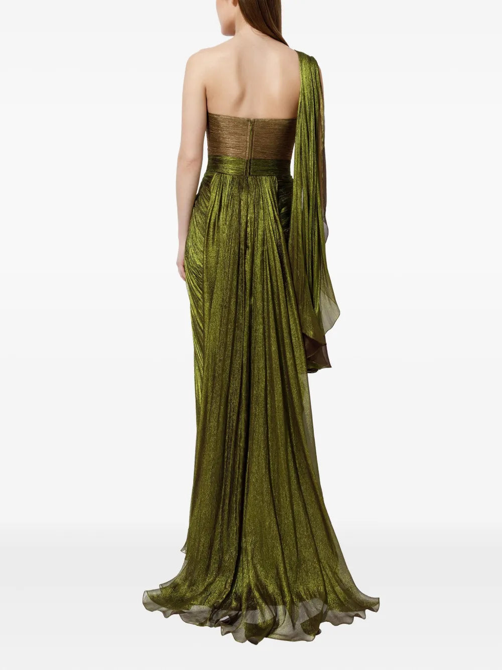 Iris Serban Draped One-Shoulder Dress