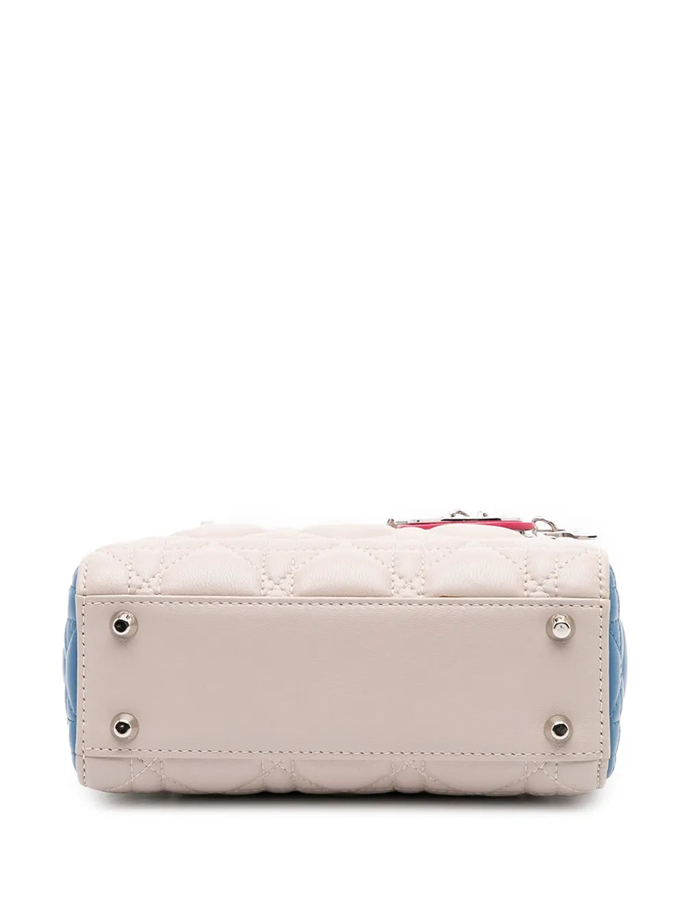 Pre-OwnedChristian Dior Pre-Owned2014 Mini Tricolor Lambskin Cannage Lady Dior satchel