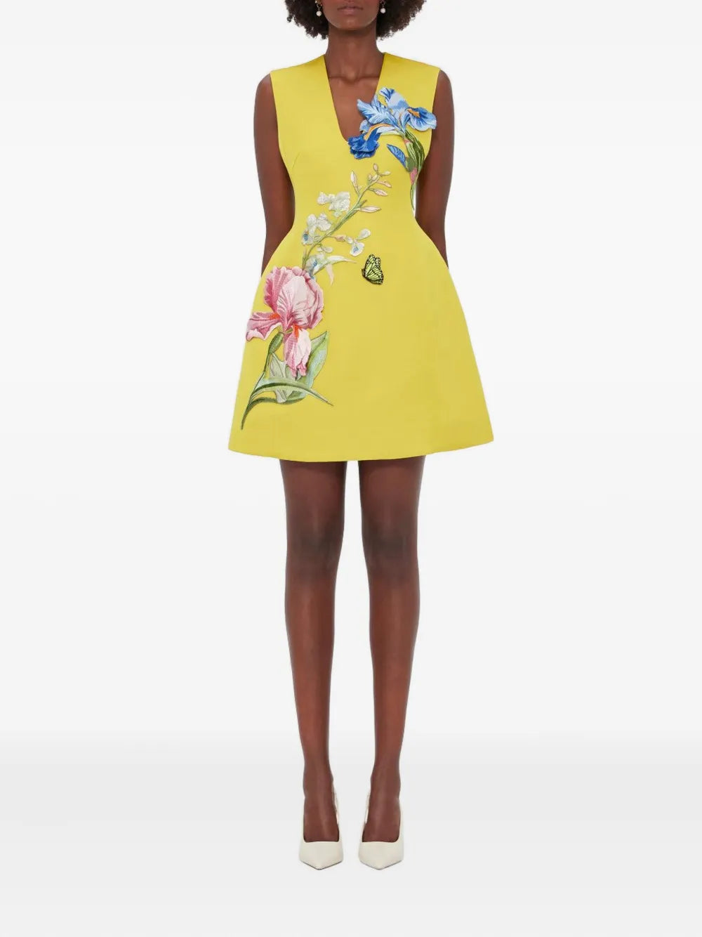 Leo Lin Floral-Butterfly Mini Dress