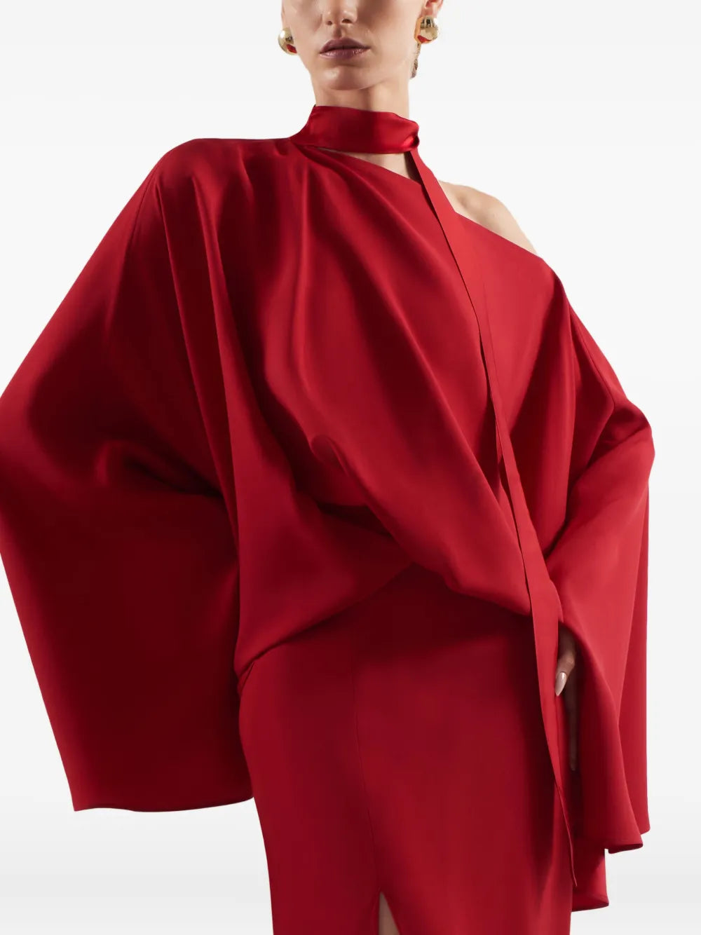 Taller Marmo Brooks Cape-Slit Maxi Dress