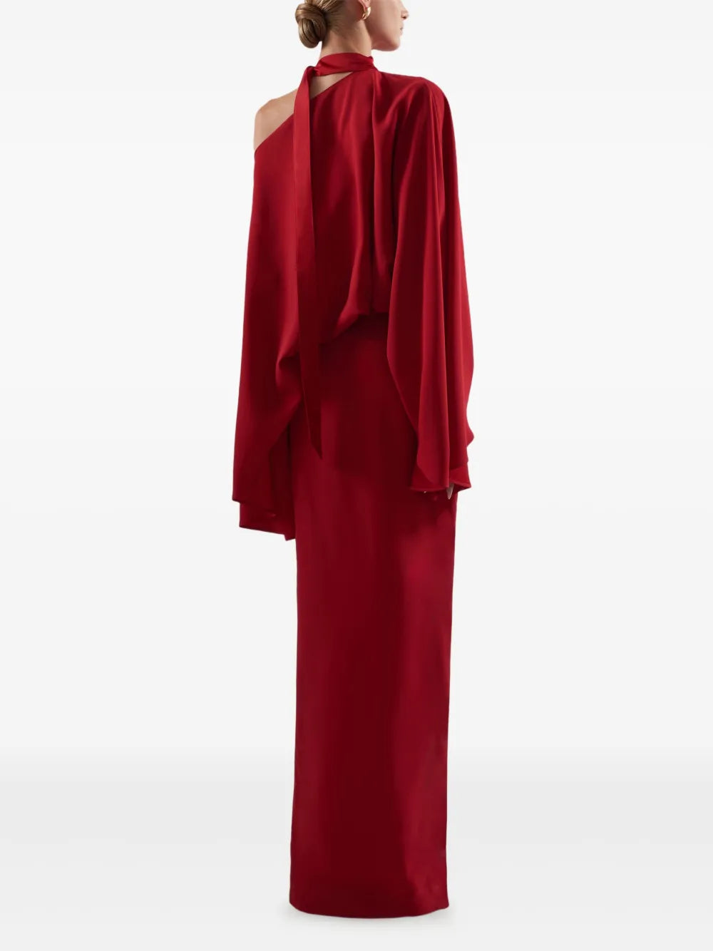 Taller Marmo Brooks Cape-Slit Maxi Dress