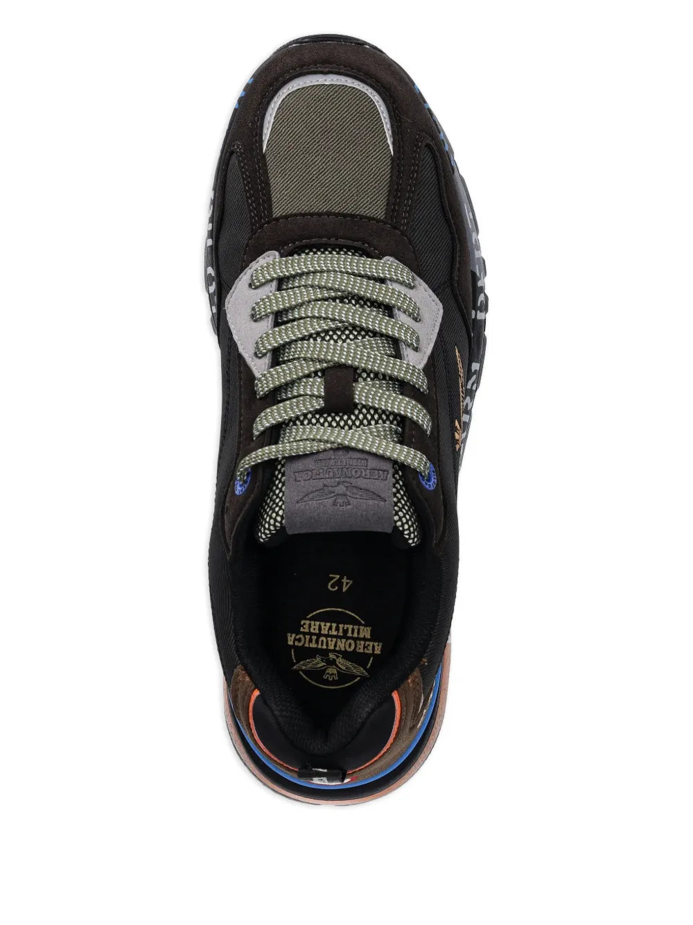 Aeronautica Militare Lettering-Print Sneakers