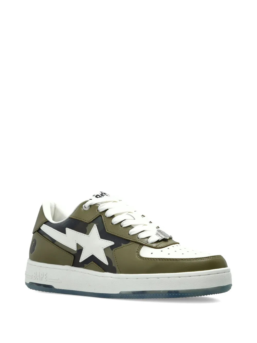 A Bathing Ape?Star-Patch Leather Sneakers