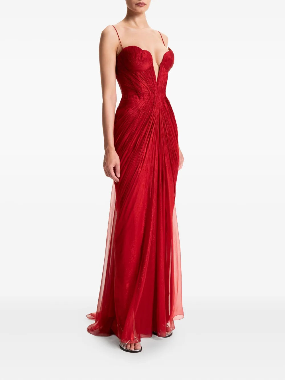 Maria Lucia Hohan Cecilia Plunge-Neck Maxi Dress