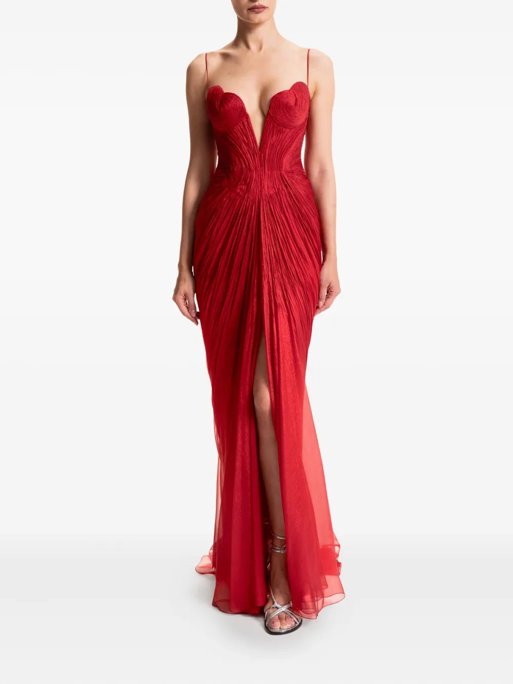 Maria Lucia Hohan Cecilia Plunge-Neck Maxi Dress