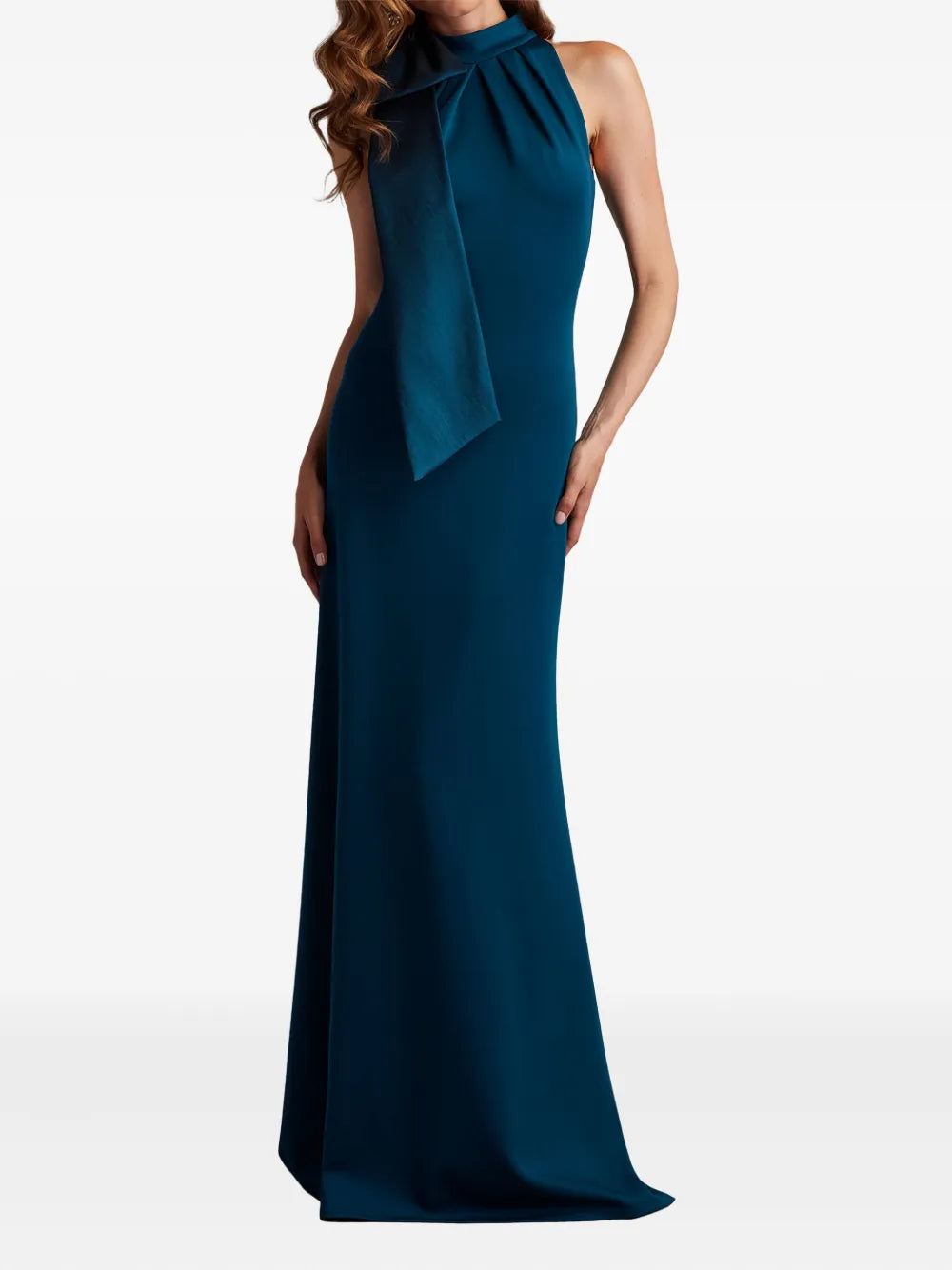 Tadashi Shoji Bow-Detail Halter-Neck Maxi Dress