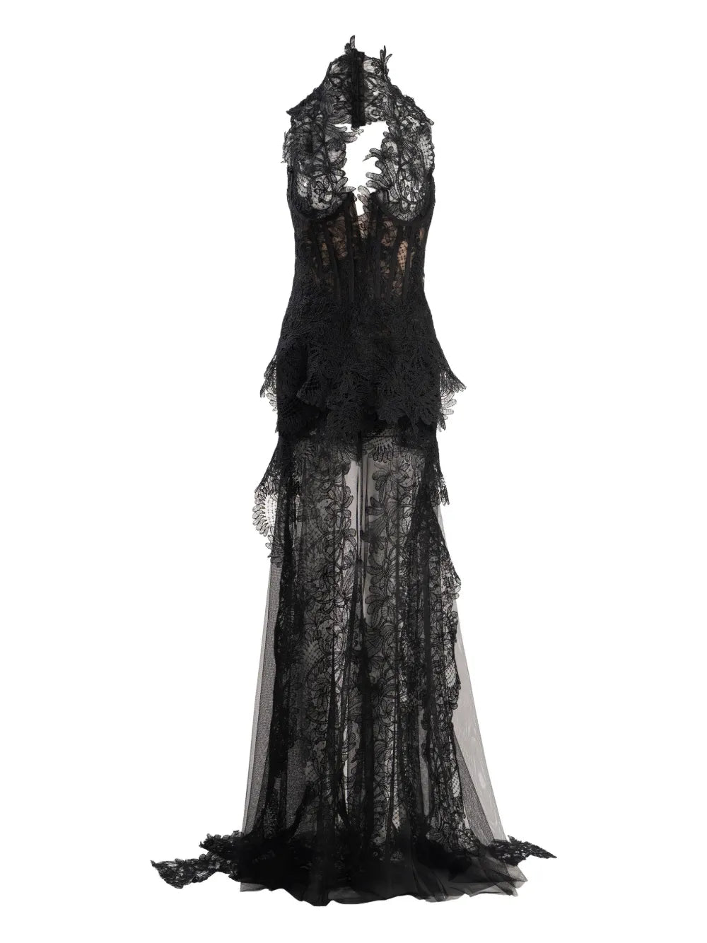 Ana Radu Lace-Detailed Maxi Dress