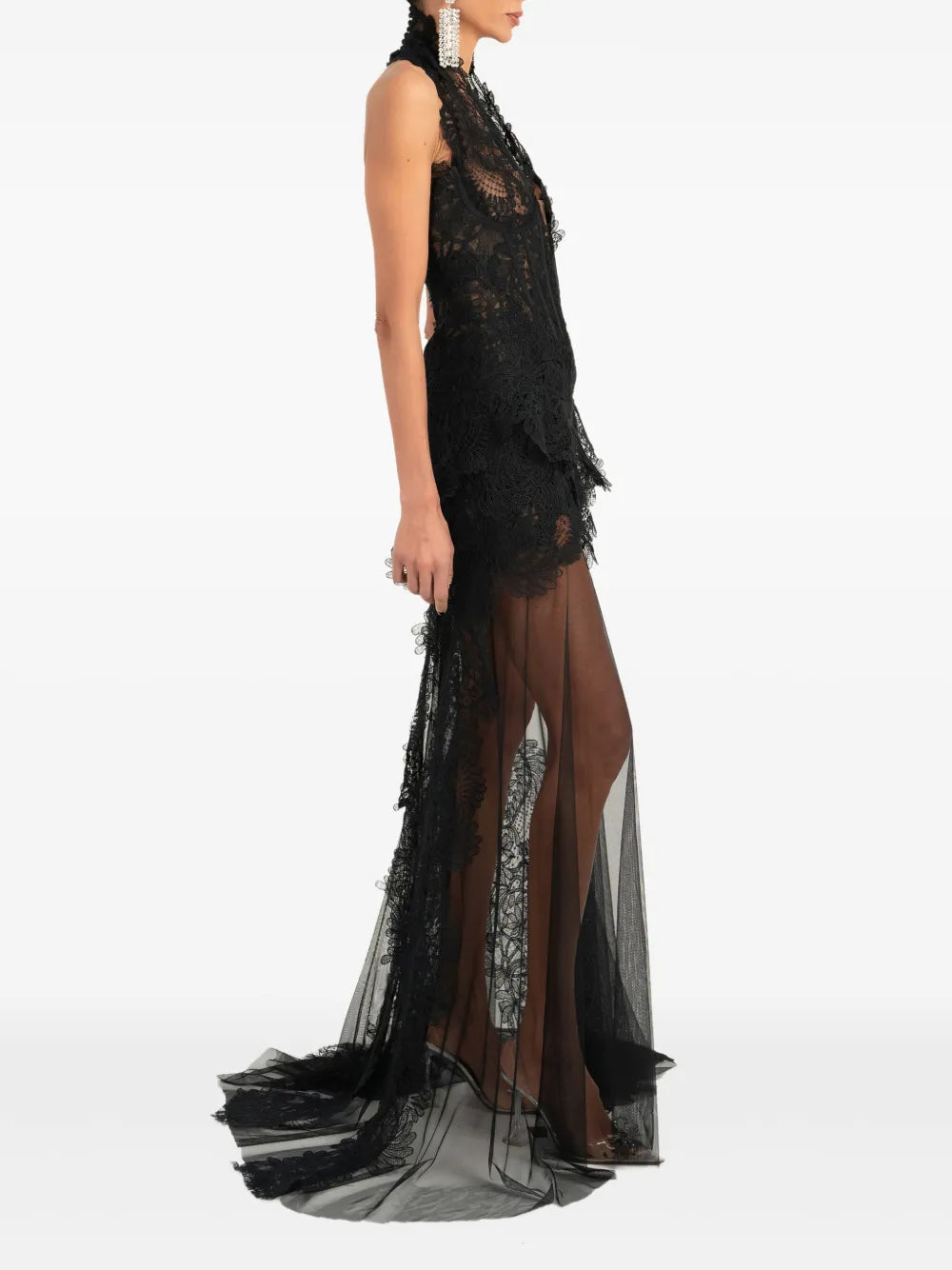 Ana Radu Lace-Detailed Maxi Dress