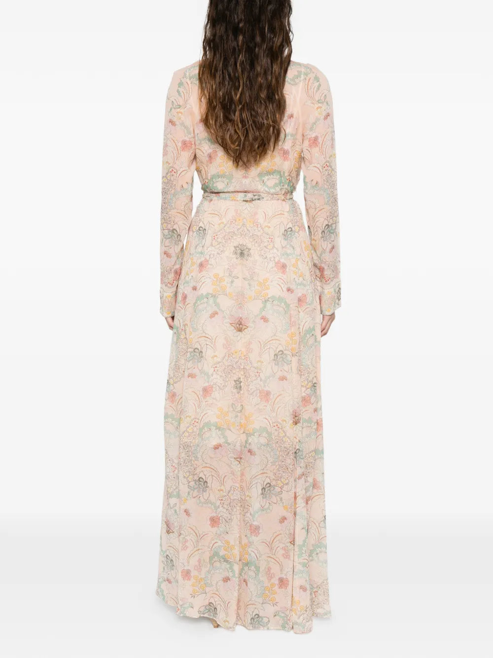 ZIMMERMANN Floral-Print Tie-Neck Maxi Dress
