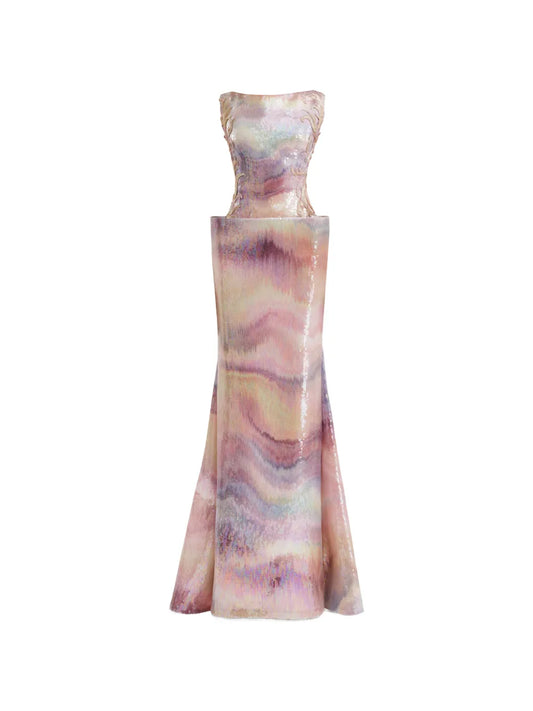 Gemy Maalouf Patterned Maxi  Dress