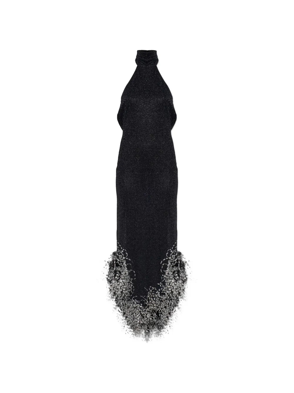 Os?ee Feather Halterneck Dress