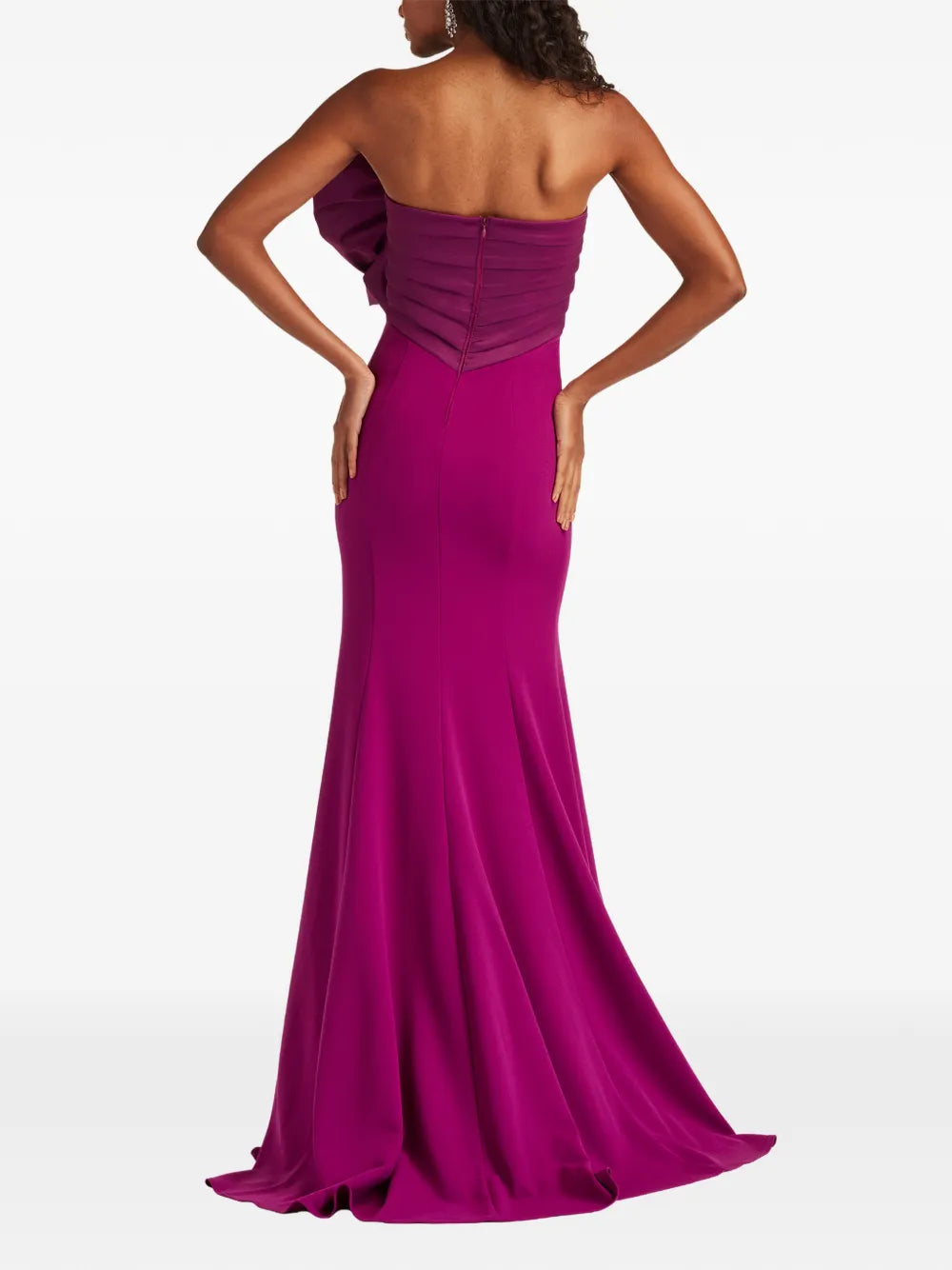 Tadashi Shoji Bow One-Shoulder Maxi Dress
