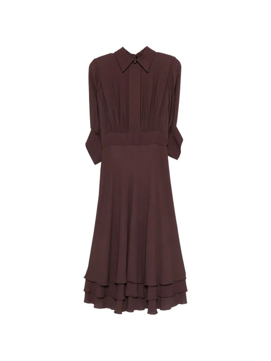 Elisabetta Franchi Tiered Ruffled Midi Dress