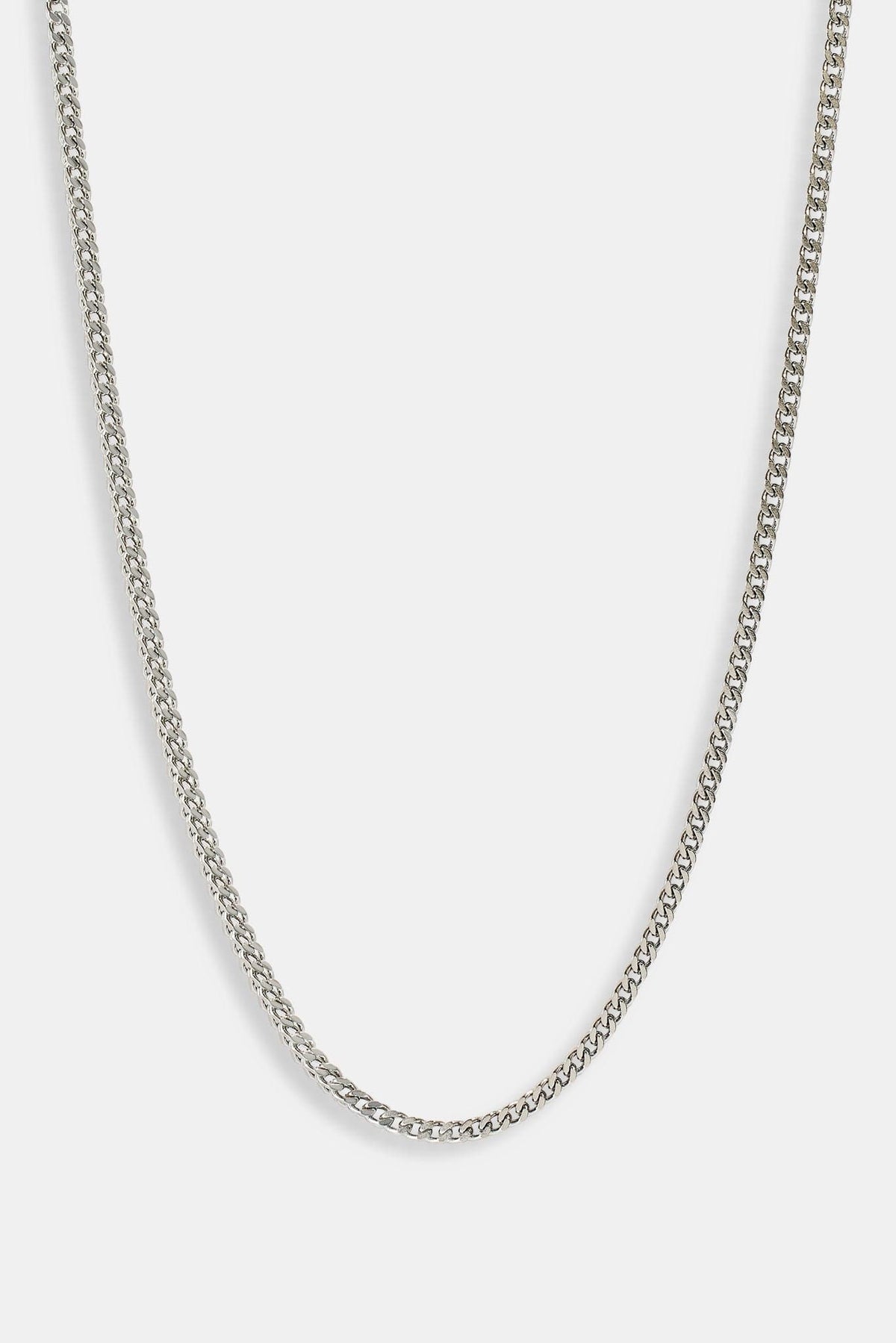 Cernucci Franco Chain - 3mm - White — 16" — Side View