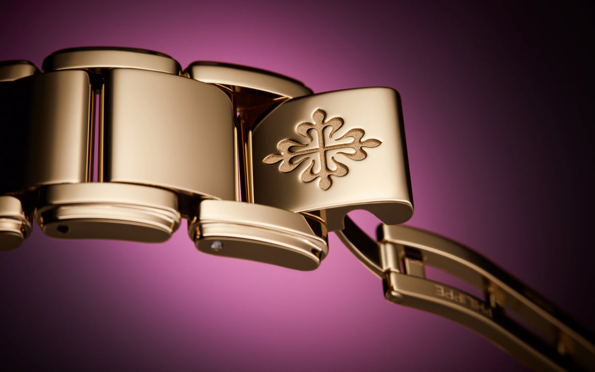 Patek Philippe Twenty~4 4910/1201R-010 – Ladies’ Quartz Rose Gold Watch with Purple Dial & Diamond Bezel
