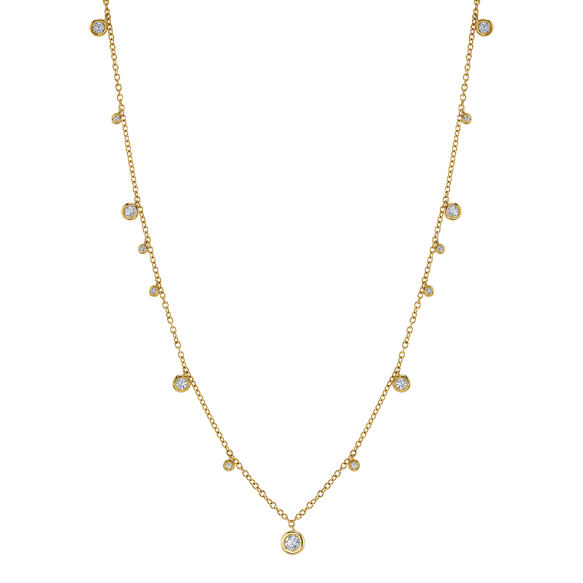 deBoulle Collection Diamonds by the Yard Necklace in Yellow Gold
