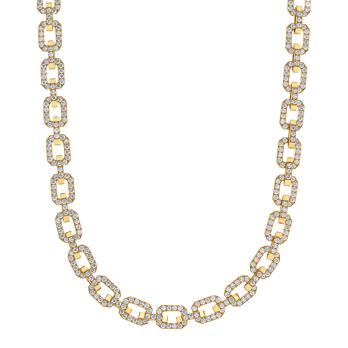 deBoulle Collection Linkedin Necklace with Diamonds in White Gold