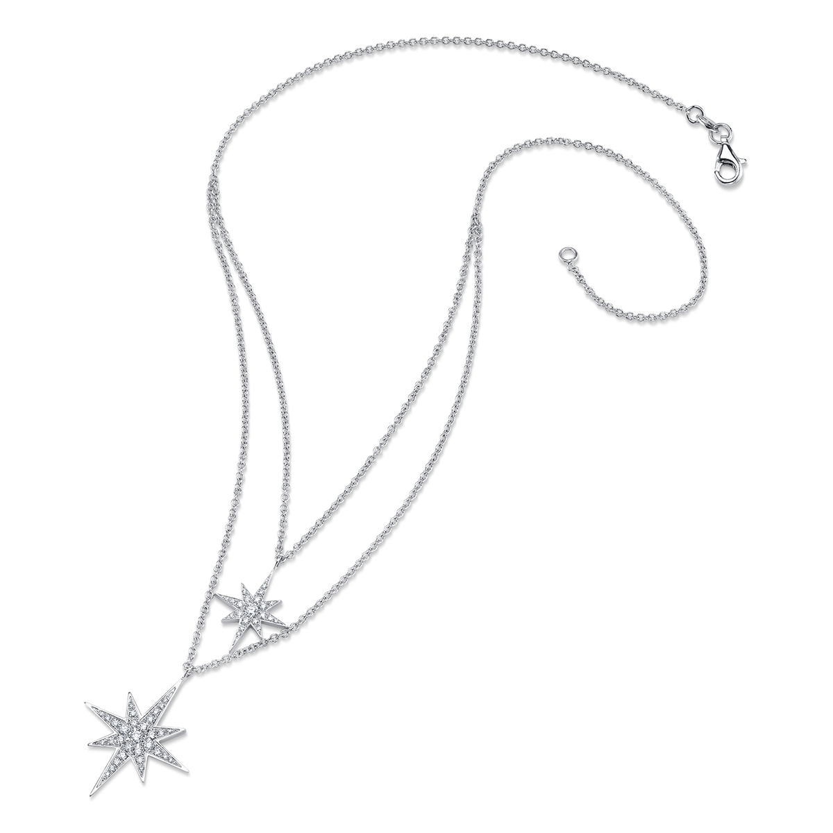 deBoulle Collection Stacked Constellation Necklace in White Gold