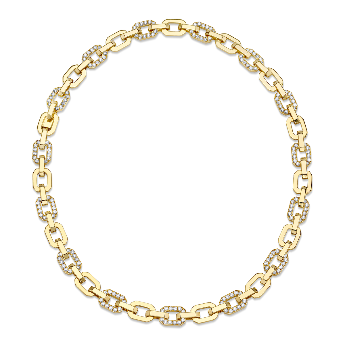 deBoulle Collection Linkedin Necklace in Yellow Gold