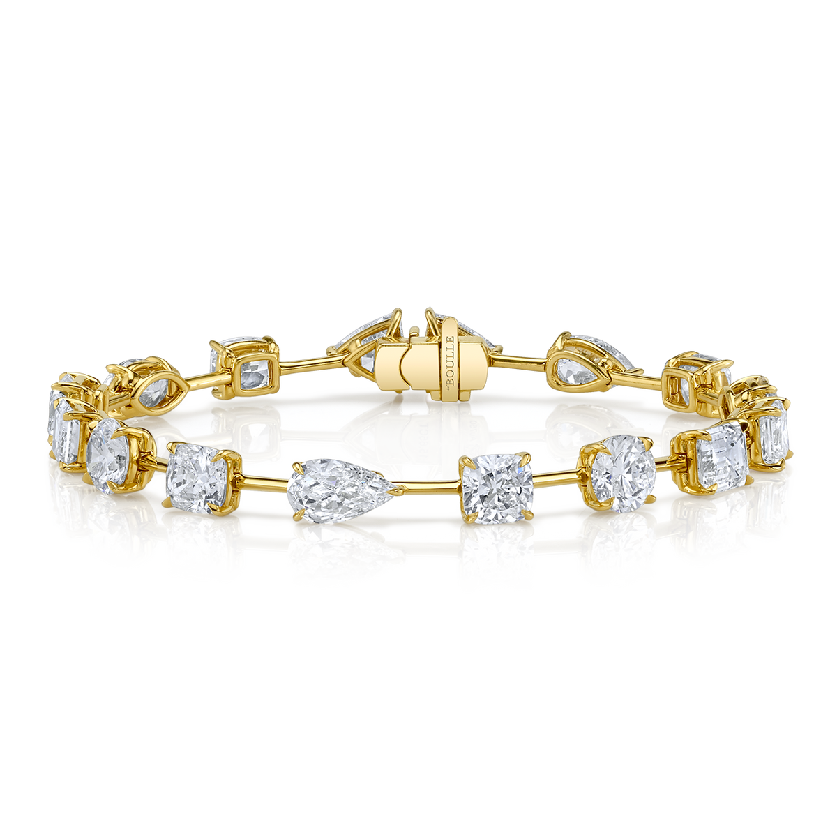 deBoulle High Jewelry Collection Multi Shaped Diamond Tennis Bracelet